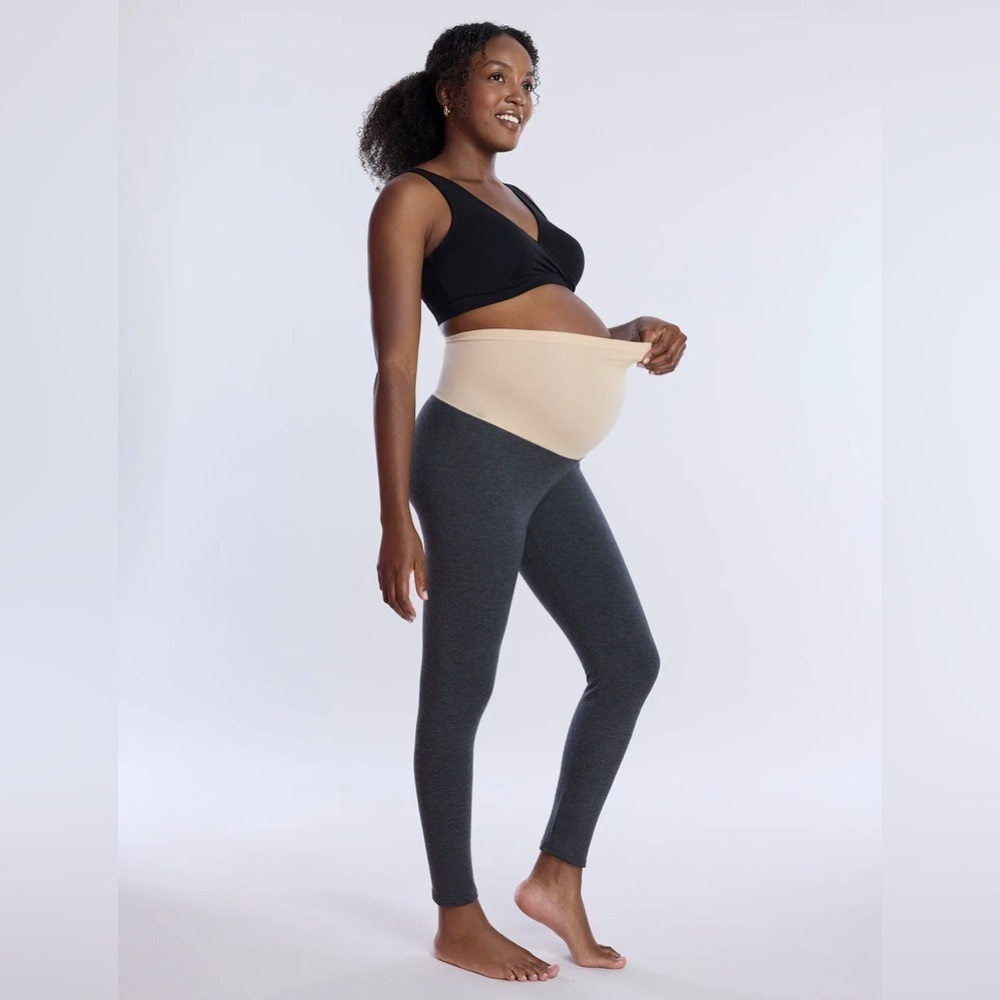 Motherhood Maternity Essential Stretch Secret Fit  Leggings in Gray - Picture 5 of 6